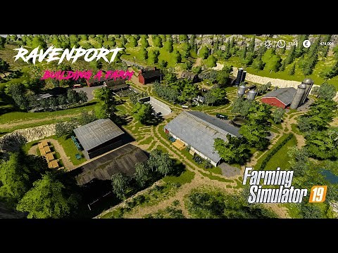 Building a farm on Ravenport | Modding Welt’s US Farm Buildings Pack | FS19 | Timelapse