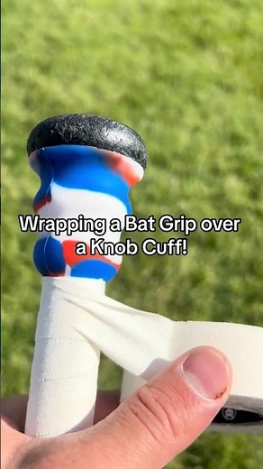How to wrap a bat grip with a knob cuff! #howto #baseball #beisbol #baseballszn #shorts #shortvideo