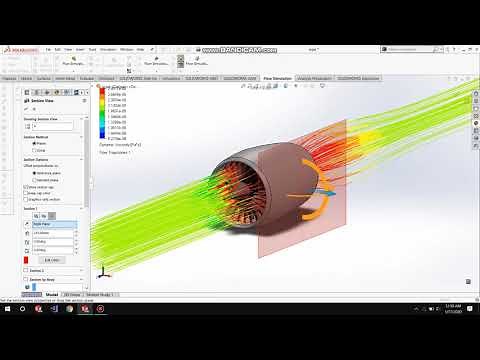 Jet engine design and air simulation with solidworks