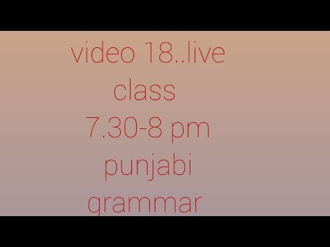 Vedio 18..important questions punjabi grammar