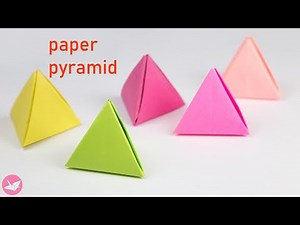 How to make a paper pyramid | Paper Pyramid Easy Tutorial | Easy origami pyramids for beginners.