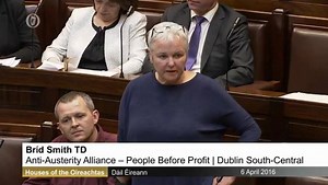 30K views · 422 reactions | Brid Smith TD raising the scandal of hospital waiting lists, housing crisis and homelessness in the country while TDs draw huge salaries and nothing being done in the Dail. Deputy Smith makes an appeal to the public to gather outside the gates of Leinster House when People Before Profit and other Right2Change TDs bring Water Charges & the end of Irish Water onto the agenda of the house. #dail #right2water #right2change | People Before Profit | Facebook