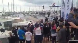 1.3K views · 28 reactions | Flyboard Air world record set with Franky Zapata. #flyboardair #flyboard #hovering #hoverboard #flying #selfbalancingboard #airscooter #nolimits #zapataracing #torontopwc #seadoo #jetski #waverunner | Toronto PWC | Facebook