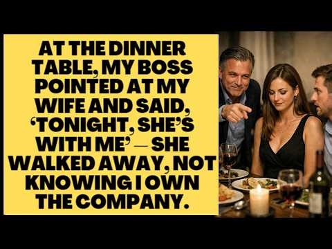 At the Dinner Table, My Boss Pointed at My Wife and Said, ‘Tonight, She’s With Me’ — She #cheating