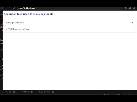 Accordion | expandable | collapse | material-UI | React JS