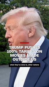 President Donald Trump touted the idea of 100% tariffs tacked onto movies that are made outside the US. Several movie studio and streaming industry executives who spoke with CNN are downright apoplectic because, they believe, the president hasn't thought about the ramifications of his proposal, which could decimate an iconic industry, CNN's Brian Stelter and team reports. Read more at the link: https://cnn.it/3RMq5Db | CNN