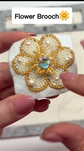 How to Make a DIY Flower Brooch 🌼 | Step-by-Step✨️#youtubeshorts #brooch #diy #jewelry