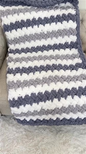 Criss cross pattern looks amazing on this multicolored blanket. 🧶Yarn: Ash, Cloud and White Chunky chenille at BeCozi.net 🧶Video tutorial: https://youtu.be/8lZ7ielsTw4 🧶Order this blanket: https://becozi.net/products/chunky-chenille-blanket-criss-cross-stitch Music: Funny day Musician: Ilya Truhanov Site: https://icons8.com/music/ | BeCozi