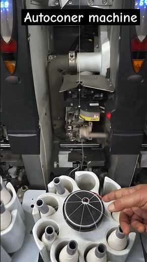 Autoconer machine working process in spinning mill #spinning #autoconer