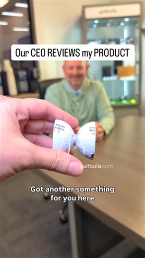 Custom Golf Balls & Gear | Golfballs.com on Instagram: "Our CEO reviews my new GOLF Invention🪀 Who knew he had this skillset? #golf #golfproducts #golfballs #golfball #customgolf"