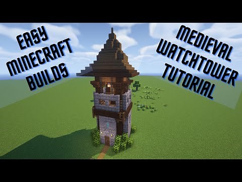 Easy Minecraft Builds: Medieval Watchtower Design #1 (Add to Your World!)