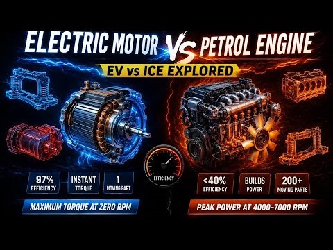Electric Motor vs Petrol Engine — The Truth About EV vs ICE