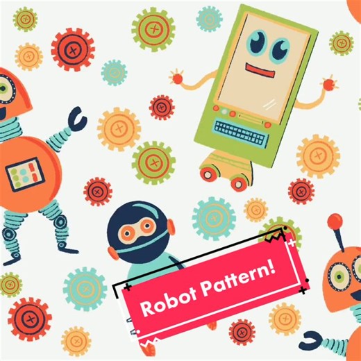 Watch me make a robot pattern! #arttiktok #procreate #repeatpattern