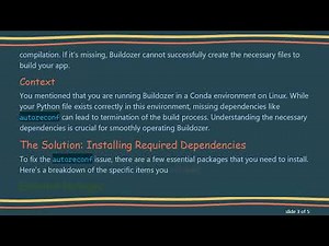 Resolving Buildozer Errors: The Importance of autoreconf and Essential Dependencies