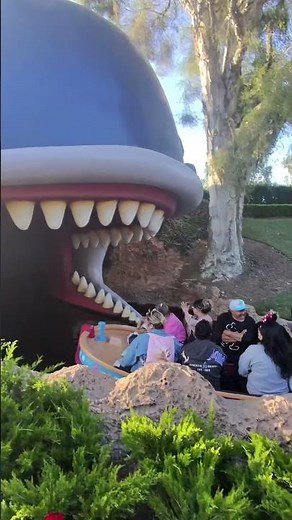 Monstro the Whale eats boat of tourists at ‪@Disneyland‬