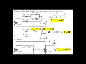 DC Circuits Part 4: Resistor Reduction Example