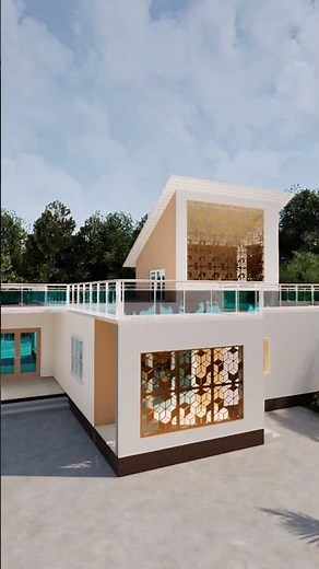 Revit + Twinmotion | Modern House 3D Walkthrough | ArchRender #4 | 4K Render #shorts