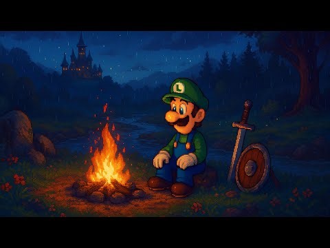 Luigi’s Cozy Campfire 🔥 | 4 Hours of Retro Pixel RPG Ambience & Relaxation