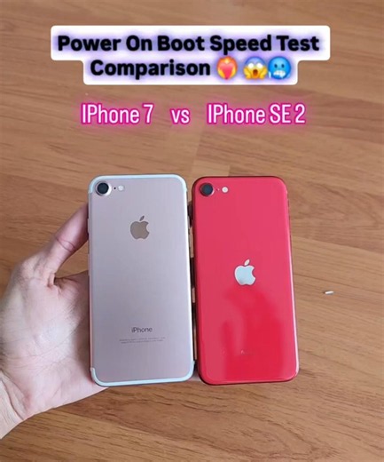 🔥 iPhone 7 vs iPhone SE 2 Power On Boot Speed Test ⚡ SHOCKING Winner! 😱 | Apple Speed Battle #Shorts