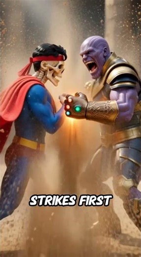 What If Superman Fought Thanos in a Gladiator Arena? #skeletonshorts #whatif #viralshorts