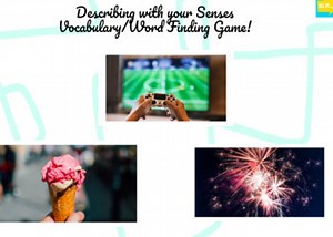 Describing with your Senses- Vocabulary/Word Finding Game BOOM CARDS