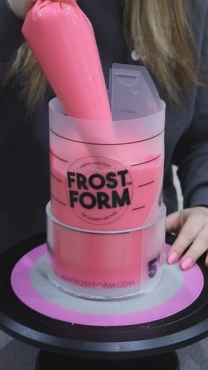 Frost Form® | The perfect Frilly Pink Valentines Cake made with Frost Form! 💖💝🎀 We used SMBC and our 5-inch Round Kit 🩷 Order Frost Form on... | Instagram