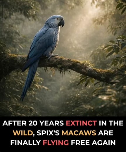 Are these Spix macaws extinct? The world once believed this bird had vanished forever. The Spix’s macaw was declared extinct in the wild in 2000 after the last known wild bird disappeared. For more than two decades, the species survived only in captivity — a fragile thread of hope held by dedicated breeders and conservationists. Now, that story is changing. In January 2025, 41 captive-bred Spix’s macaws were transferred from Germany to a reintroduction center in Bahia, Brazil. There, they are be