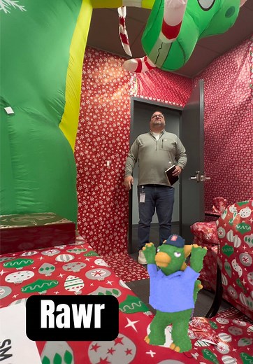 Hilarious Office Dinosaur Prank Reaction