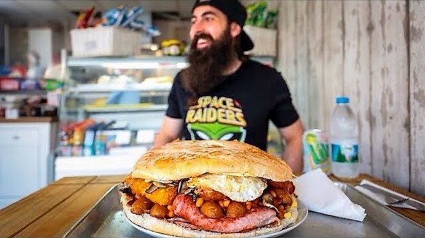 The 'Brave the Belly Buster' breakfast sandwich challenge | COB Ep.173 | BeardMeatsFood