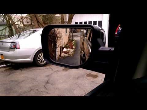 Nissan Titan power fold mirror demonstration.