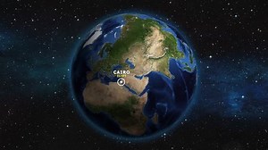 EGYPT CAIRO ZOOM IN FROM SPACE