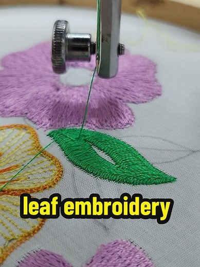 Simple Leaf Embroidery Tutorial for Beginners