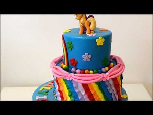 My Little Pony Cake Example - Decorated with lot of colors
