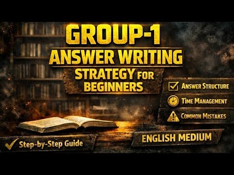 APPSC TGPSC Group-1 Answer Writing Strategy for Beginners | Step-by-Step | English Medium