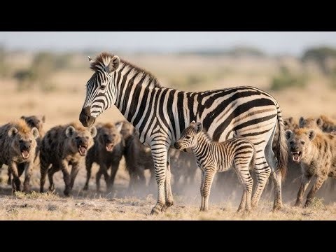 Hyenas Attack Zebra in Midnight Chase | Real Wildlife Scene !deadly wildlife showdown