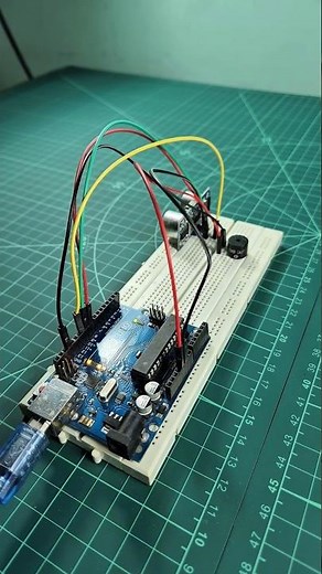 DIY Arduino Ultrasonic Obstacle Detector || Arduino UNO Distance Sensor Project #arduino #arduinouno
