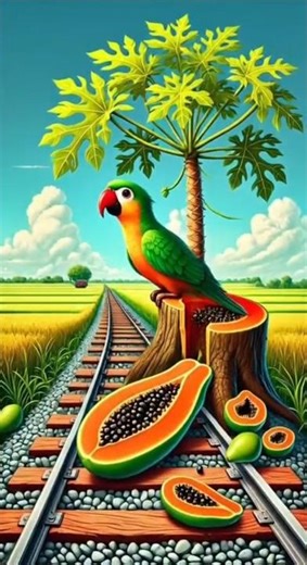 “The Parrot and the Papaya Tree 🌳 | A Story of Hope and Loss | Cartoon Tale”