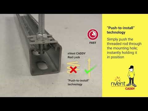 nVent CADDY Rod Lock Spring Steel Strut Nut