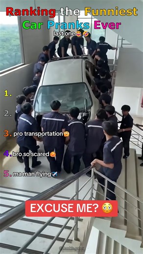 Ranking Funniest Car Pranks 🤣💀 #shorts