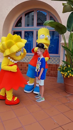 Encuentro con Bart y Lisa en Universal Studios
