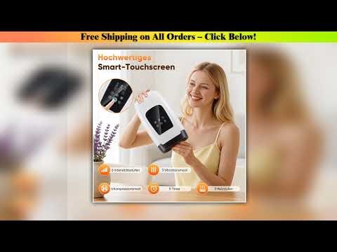Touch Screen Hand Massager With Heat And Compression, Wireless Vibration Hand Massager For