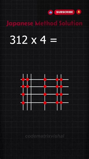 🔴 Japanese Multiplication Trick Using Lines | Easy Math Visual Method for Fast Mental Calculation