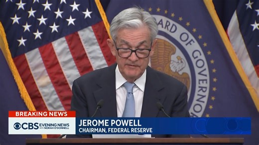 The Federal Reserve raised a key interest rate by a quarter of a percentage point, despite the recent turmoil in the banking sector. But the Fed did signal that its streak of rate hikes to battle inflation is nearing an end. | CBS Evening News