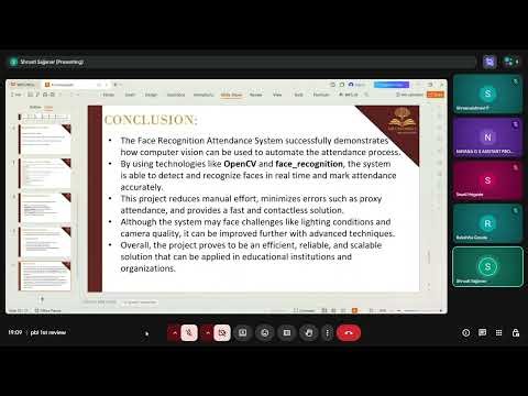 Face Recognition Attendence System Presentation