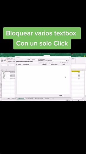 Bloquear varios textbox con un solo click#conociendoexcel #excel #microsoft #vba