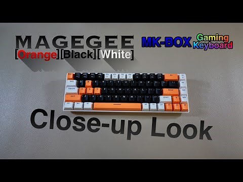 MAGEGEE MK-BOX Gaming Keyboard, A Close-up Look (Orange, Black & White Version)