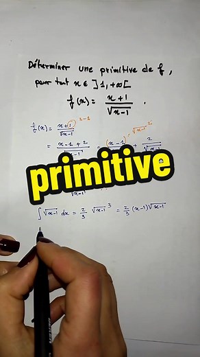Détermination d'une primitive de F en mathématiques