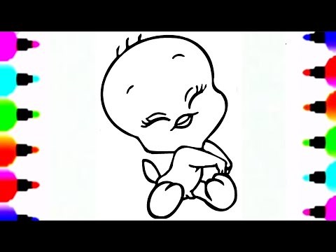 How to Draw Tweety bird | Drawing for beginners - Step by step | leena drawing