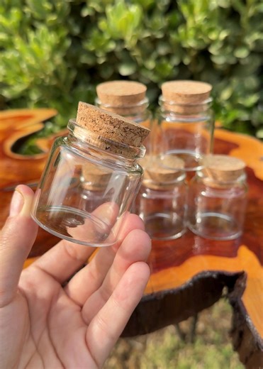 6 Pack Glass Cork Bottle 3 FL OZ - 5X4.5 CM - Cute Bottles for Beads, Spells, Crafts - Etsy