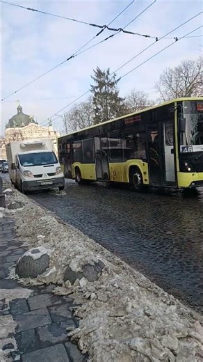 Lviv [🇺🇦] Trolleybus electron route 33 and bus electron route 46.